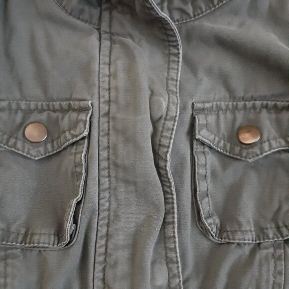 Joe Fresh Girls Army Green Military Jacket Size Small - Picture 3 of 10